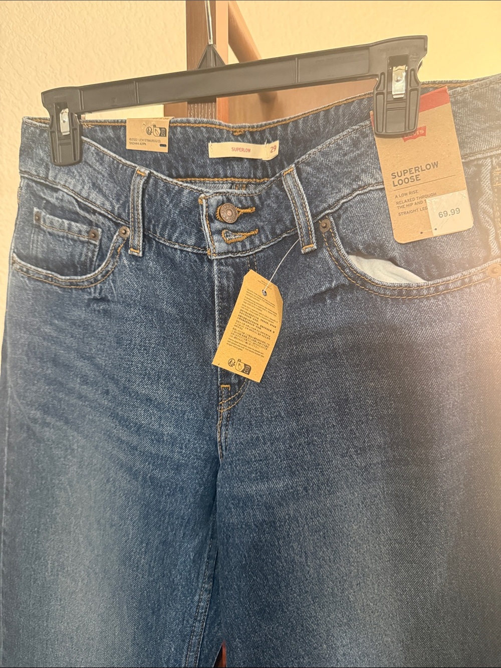 Levis Superlow Loose Blue Denim Jeans